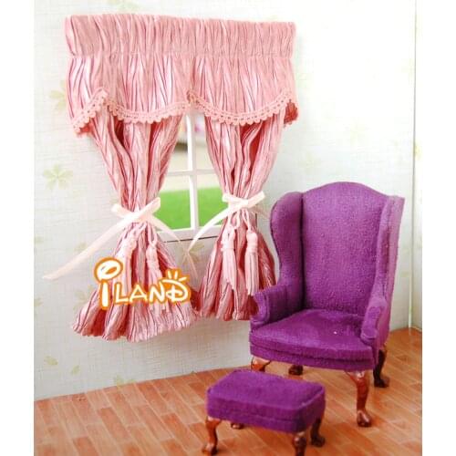 G05-X4616 children baby gift Toy 1:12 Dollhouse mini Furniture Miniature rement Ceiling curtains 1pcs