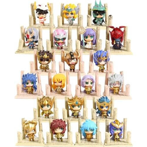7pcs/lot Saint Seiya SHIRYU HYOGA SHUN IKKI JABUl Knights of the Zodiac PVC Action Figure Model