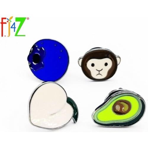 F.J4Z New Arrival Gift Fashion Lovely Youth Style Enamel Peach/monkey/Avocado/blueberry Brooch Pin For Women Joyas Pendiente