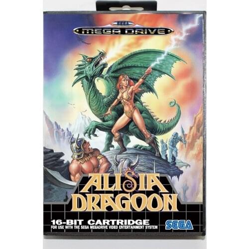 Alisia dragoon 16 bit SEGA MD Game Card With Retail Box For Sega Mega Drive For Genesis