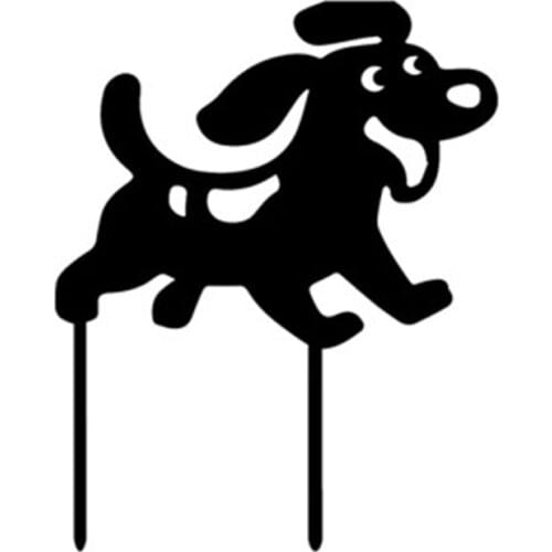 Creative Dog Stakes Animal Stakes Grass Garden Silhouette Lawn Yard Art Party Home Garden Statues Decor for Dog Lover
