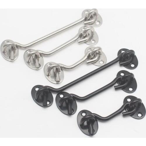 Stainless Steel Cabin Hook Eye Shed Gate Door Latch Silent Holder Window Cabin Hook And Eye Latch Lock Shed Gate