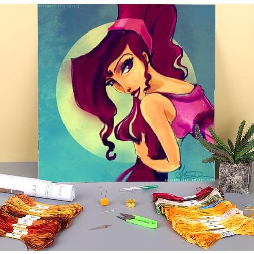 Doodles Printed 11CT Cross Stitch DIY Embroidery Full Kit DMC Threads Handiwork Needlework Handicraft Handmade Jewelry