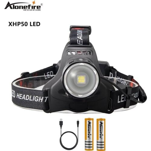 Alonefire HP36 xhp50 LED headlamp fishing headlight 30000 lumen Zoomable lamp Waterproof Head Torch flashlight Head lamp