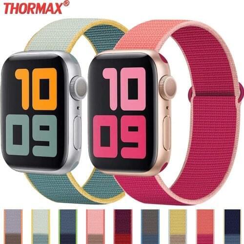 Nylon Sport WatchBand for Apple Watch 5 Series 5/4/3 Soft Lightweight Breathable Strap Wristband 38mm 42mm 40mm 44mm watchbands