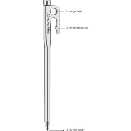 【New store 】 Stainless Steel Tent Stake Large Awning Tent Stake High Strength Camp Stake NH19PJ014 Naturehik