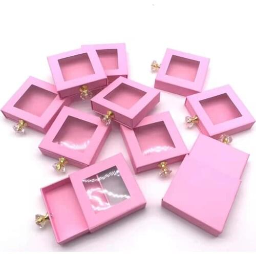 Wholesale Empty Eyelash Packaging Luxury Square Drawer Box Strip Eyelash Packaging Box Lash Boxes коробки для упаковки