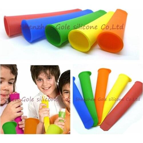 100pcs/lot Arrival silicone silicone mold Ice Pop Makers Popsicle Molds New Safe Freezer Ice Cream Maker Tools Random color