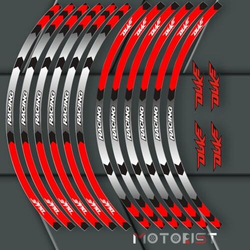 MOTORIST Motorcycle Rim stripes Decals 17inch Wheel Sticker Reflective Tape For KTM DUKE 200 390 690 990 Reflective sticker
