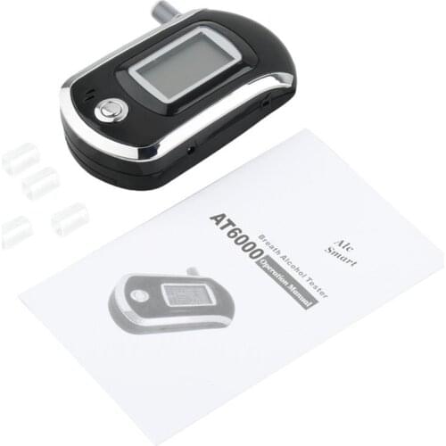 Alcohol Tester Professional Digital Breath Analyzer with Large Digital LCD Display 5 Pcs Mouthpieces