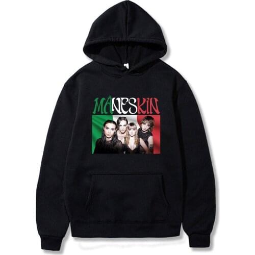 Italian Band Maneskin Hoodies Sweatshirt Italian Singer Hoodie Harajuku Men Sweatshirt Streetwear Casual Oversize Pullovers