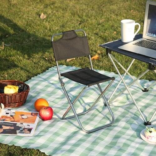 Outdoor Folding Chair Aviation Aluminum Alloy Backpacking chair Fishing Camping Chair Camping Train Stool Maza Stool