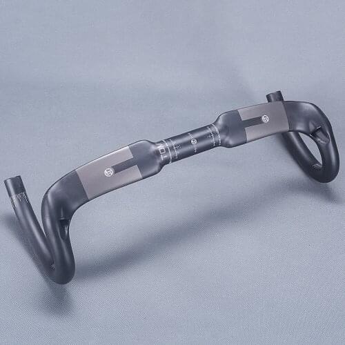 TOMTOU Ultralight Full UD Carbon Aerodynamics Road Bike Handlebars 31.8mm Bent Bar 400/420/440mm Bicycle Parts 220g - TK9T46