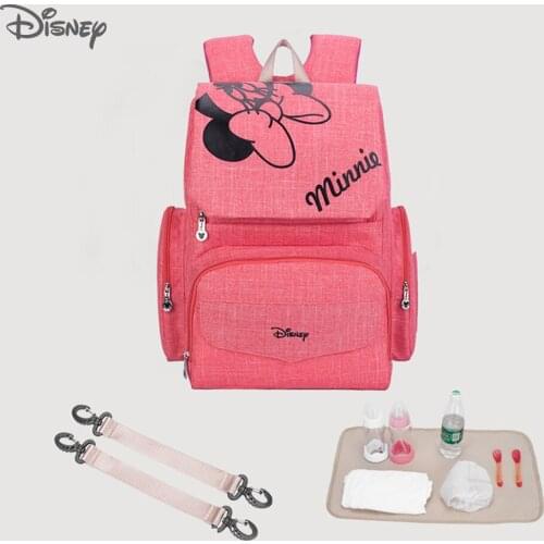 Disney Baby Diaper Bag Backpack Large Capacity Waterproof USB Heating Insulation Stroller Mommy Nappy Bag Baby Nursing Handbag