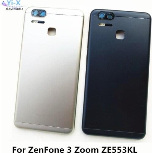 5pcs/lot Back Cover For Asus ZenFone 3 Zoom ZE553KL Battery Door Back Housing with Volume Power Button and Camera Lens