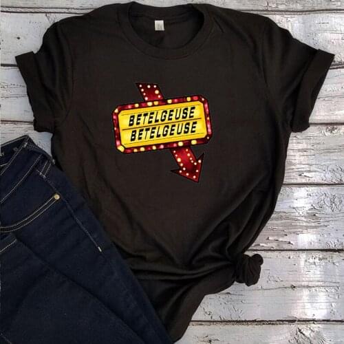 Beetlejuice Womens Clothing Halloween Horror Movie Vintage Ladies Tops 2021 Beetlejuice Graphic Tees Women Harajuku Top