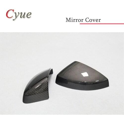1 Pair 1:1 Replacement For Audi A3 S3 Carbon Fiber With & Without Lane Side Assist Rear View Mirror Cover Gloss Black 2014