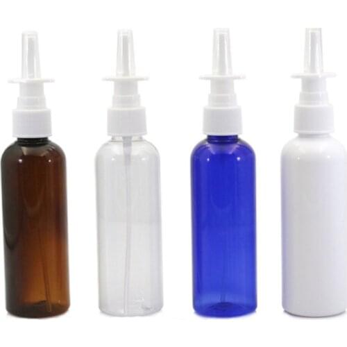 1Pcs/Lot Plastic Nasal Spray Bottles Pump Sprayer Mist Nose Cosmetic Storage Container 100ml Refillable Bottles Skin Care