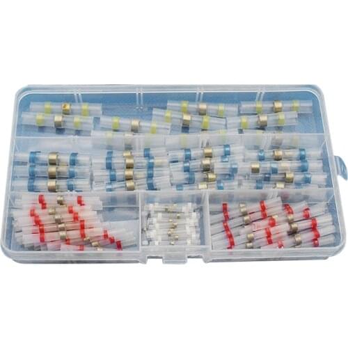 100pcs 4 Sizes Waterproof Solder Sleeve Heat Shrink Tube Terminal Connectors with Box