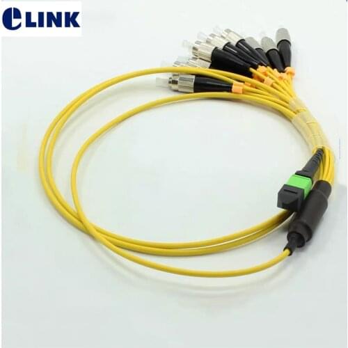 12 core MPO patchcord SM female MTP-12FC 2mtr fiber breakout MTP Type B 12 strand 9/125um ftth jumper optic patch lead ELINK