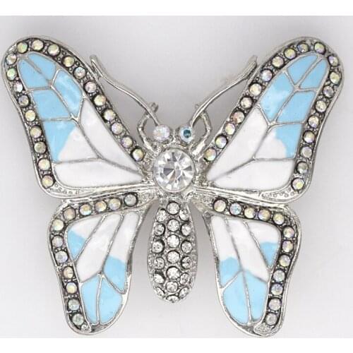 12pcs/lot Wholesale Fashion Brooch Rhinestone Enameling Butterfly Pin brooches C101364