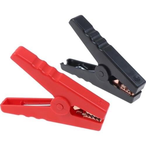 2pcs Large 100a Crocodile Alligator Clips Car Battery Chargers Insulated Clamp Grocery Tongs For The House Tools