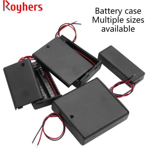 18650 Battery Box With Switch And Cover No. 5, No. 7 And No. 7 Battery Holder 1 Section 2 Section 3/4/5/6/8 Section 9V 1Pcs