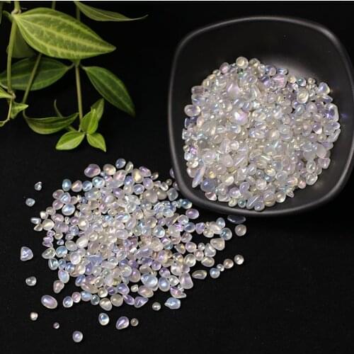 30g / 50g / 100g/Natural Flash Quartz Gravel Conventional Stone therapy Reiki Beads Aquarium Garden Kitchen Decoration