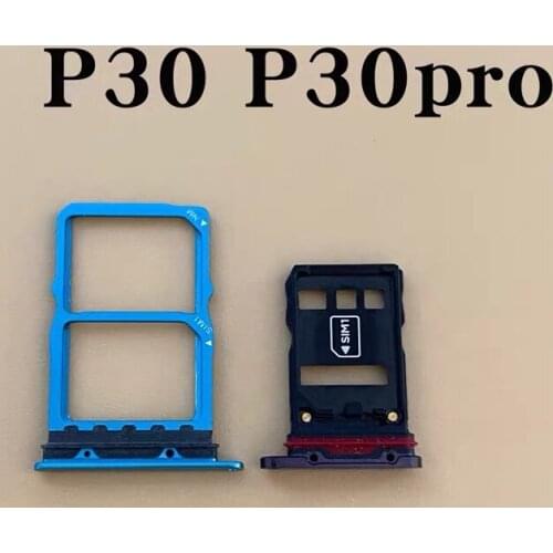 SIM Card Tray Holder Slot Adapter Socket Dual SIM For Huawei P30 P30 Pro P30 Lite Replacement Parts
