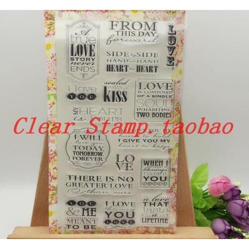 DIY Letter Scrapbook Albums Holiday Rubber Love Stamp Castle Album PDA Seaside Ring Symbol Seal Transparent Seal Wedding Stamps