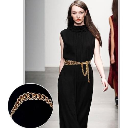 European and American metal ins style elegant fashion decoration dress with skirt belt jewelry