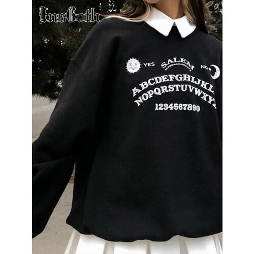 INSGOTH Women's Sweatshirts With Inscriptions