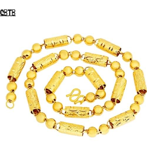 Classic Seiko Starry Sky Car Flower Hollow Necklace Vietnam Placer Gold Mens Hollow 10mm High Quality Jewelry Necklace Gift