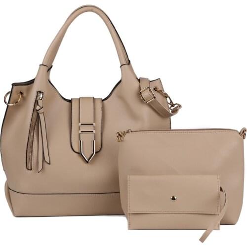 Three-piece Suit Casual Solid Mother Handbags For Women 2021 Designer New Fashion High Capacity Cosmetic Bag Wallet VK5633