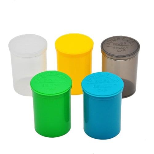 Kitchen Storage Tobacco Bottle Candy Sealed Jar Herbal Pill Spice Airtight Container Storage Box Plastic Pill Box Random Color