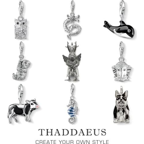 Pendant Strange Rabbit,2017 Brand New Fashion Jewelry Europe Style Bijoux Punk 925 Sterling Silver Gift For Woman & Rebel Men