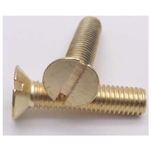 M5 One word soltting Flat Countersunk head Screws Copper Brass mechanical Screw bolt 8mm-60mm Length