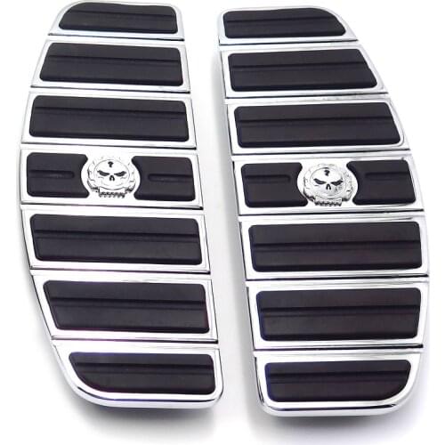 Aftermarket motorcycle partsSkull Zombie Rider Footboard Insert Kit For 1980-up Harley TOURING FLHT FLT FLTR FLHR LATER SOFTAIL