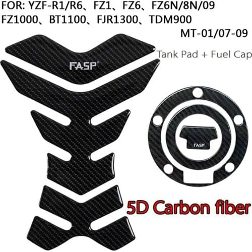 Tank pad Fuel Cap Decal Sticker Pure Carbon FOR YZF R1 R6 2002-2015 FZ1000 BT110 TDM900 FJR1300