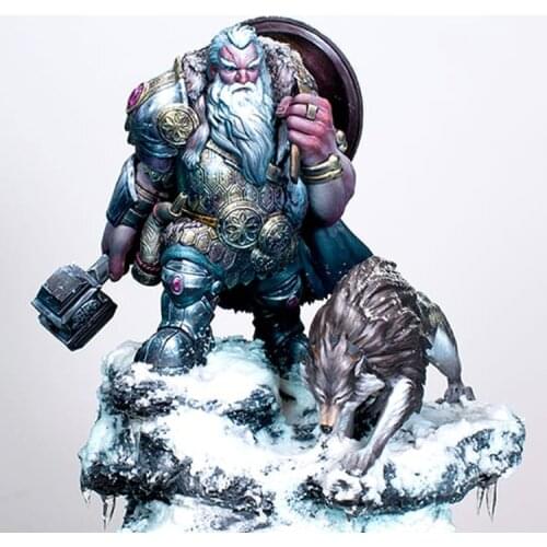 Unpainted 90mm Halsten and the Wolf GK Resin Figure Scale Model Kit Resin Colorless Self-Assembled Toy No.1324