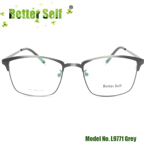 Normal shipping quality L9771 Eyewear Alloy Brown Eyeglasses Frames Men Women Myopia Optical Eye Glasses Metal Spectacles