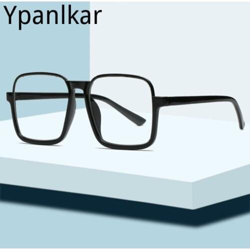 New Retro Big Frame Sunglasses Lower Half Frame Square Female Anti-blue Light Glasses Frame Without Makeup and Thin Sunglasses