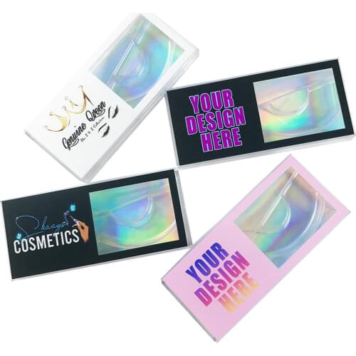 FOXYFOX Wholesale Eyelashes Box Case Empty Eyelash Extension Eyelashes Box Package Custom Logo Plastic Sliding Clear Box