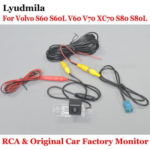 LYUDMILA RCA & Original Factory Screen Monitor For Volvo S60 S60L V60 V70 XC70 S80 S80L HD CCD Night Vision Car Rear View Camera