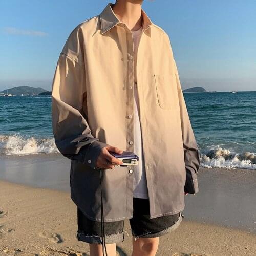 Mens Long Sleeve Shirts 2021 Fashion Blouses Turn-down Collar Spring Woman Casual Oversize Tops Men Hawaiian Shirt Streetwear