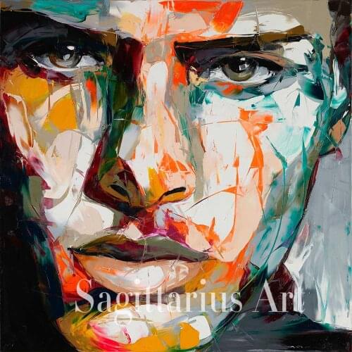 Handmade Hand painted Modern Francoise Nielly Abstract Wall Decor Fine Art Untitled 66 Oil Painting Artwork Canvas Painting art