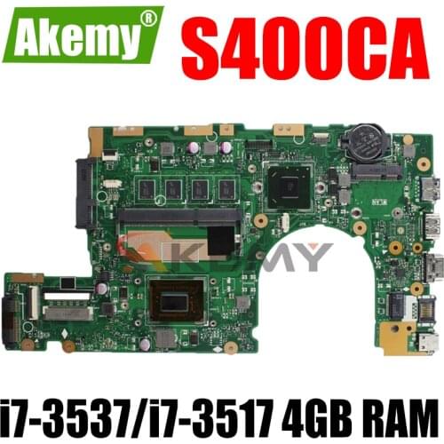 S400CA i7-3537/i7-3517 CPU 4GB RAM Mainboard REV 3.1 For ASUS S400 S400C S400CA S500 S500CS500CA laptop Motherboard test 100% ok