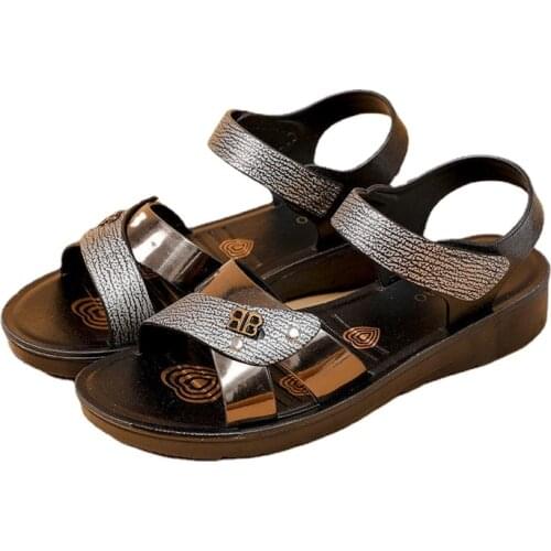 Newest Fashion Womens Sandals Elderly Non-slip Soft Women Work Sandals Grandma Shoes Mom Work Sandals