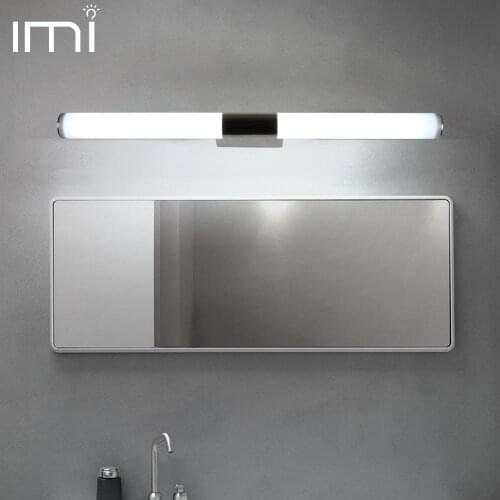 LED Mirror Lighting Bathroom Waterproof IP65 Makeup Wall Lamp 110V 220V Stainless Steel Vanity Light Indoor Lamp Fixture