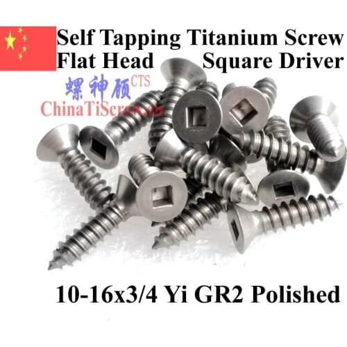 Titanium screws 10x3/4 Oval PHIL Driver Ti GR2 Polished 50 pcs